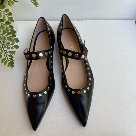 STUART WEITZMAN Gala Studs Mary Jane flats size 8.5 new with dust bag - Picture 16 of 16
